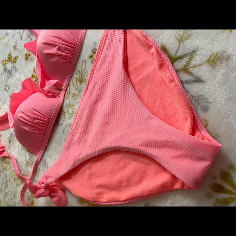 New Salmon Colored Bikini - Picture 2 of 11